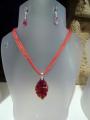 Pendentif murano rouge