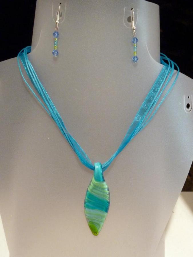 Pendentif murano vert